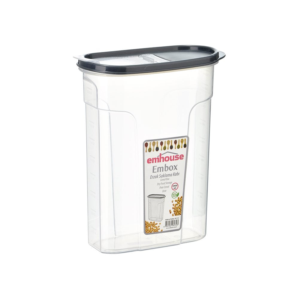 Erzak Kabı - 2400 Ml Gri