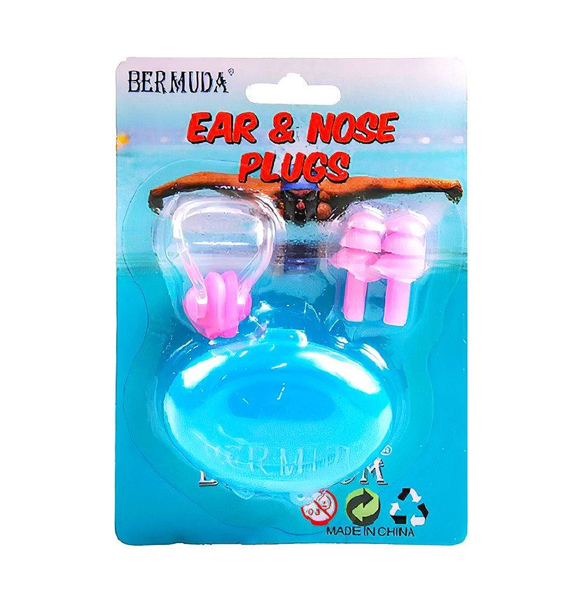 Kulaklık/Burunluk Silikon Set Pembe