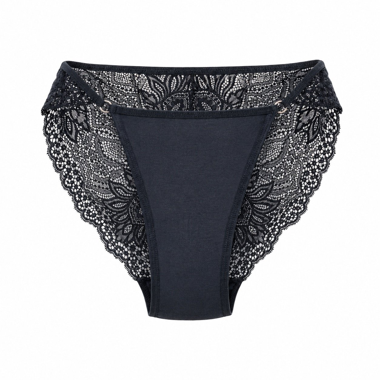 Arkası Dantelli Kadın Külot L-XL - Füme