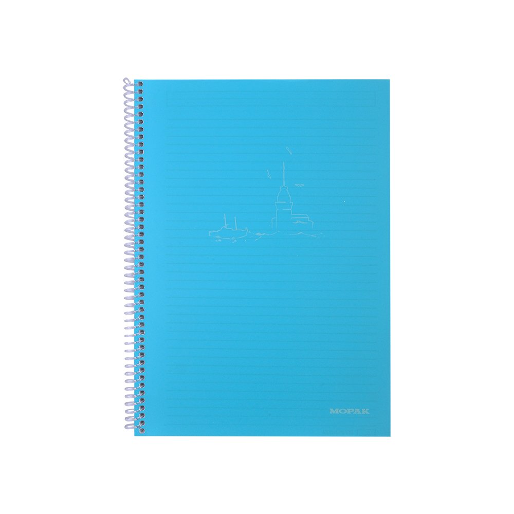 Spiralli 120 Yaprak PP Kapak A4 Çizgili Defter Mavi