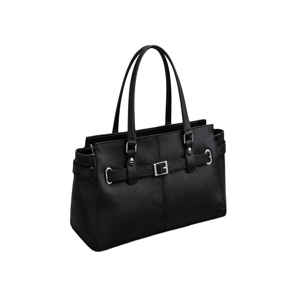 Toka Detaylı Shopper Çanta Siyah