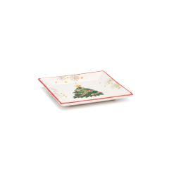 Yılbaşı Kare Seramik Pasta Servisi – 20 cm