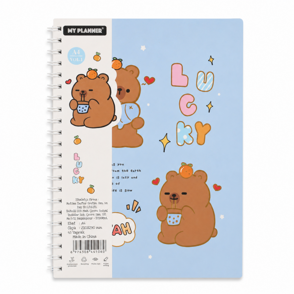 Capybara Desenli A4 Sketchbook - 45 Yaprak
