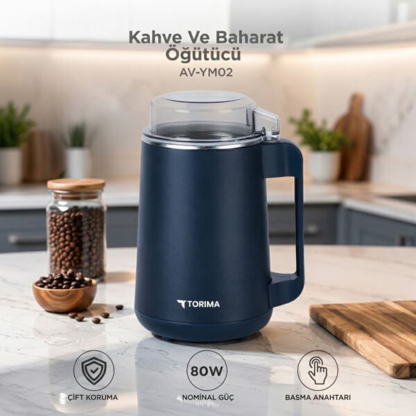 Kahve ve Baharat Öğütücü Paslanmaz Çelik Kahve Değirmeni - AV-YM02 - Torima