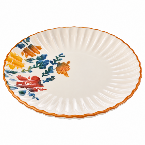 Seramik Yuvarlak Servis Tabağı - 23,5 cm