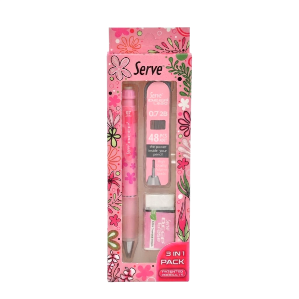 Serve Deep 3'lü Versatil Kalem Seti - 0.7 mm
