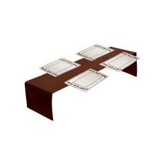 5 Parça Runner ve Nakışlı Peçete Seti