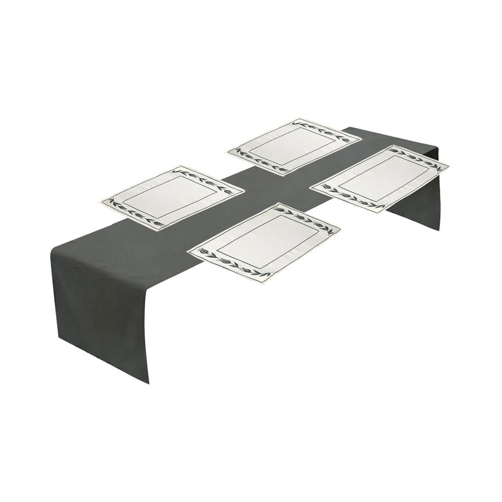 5 Parça Runner ve Nakışlı Peçete Seti