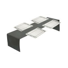 5 Parça Runner ve Nakışlı Peçete Seti