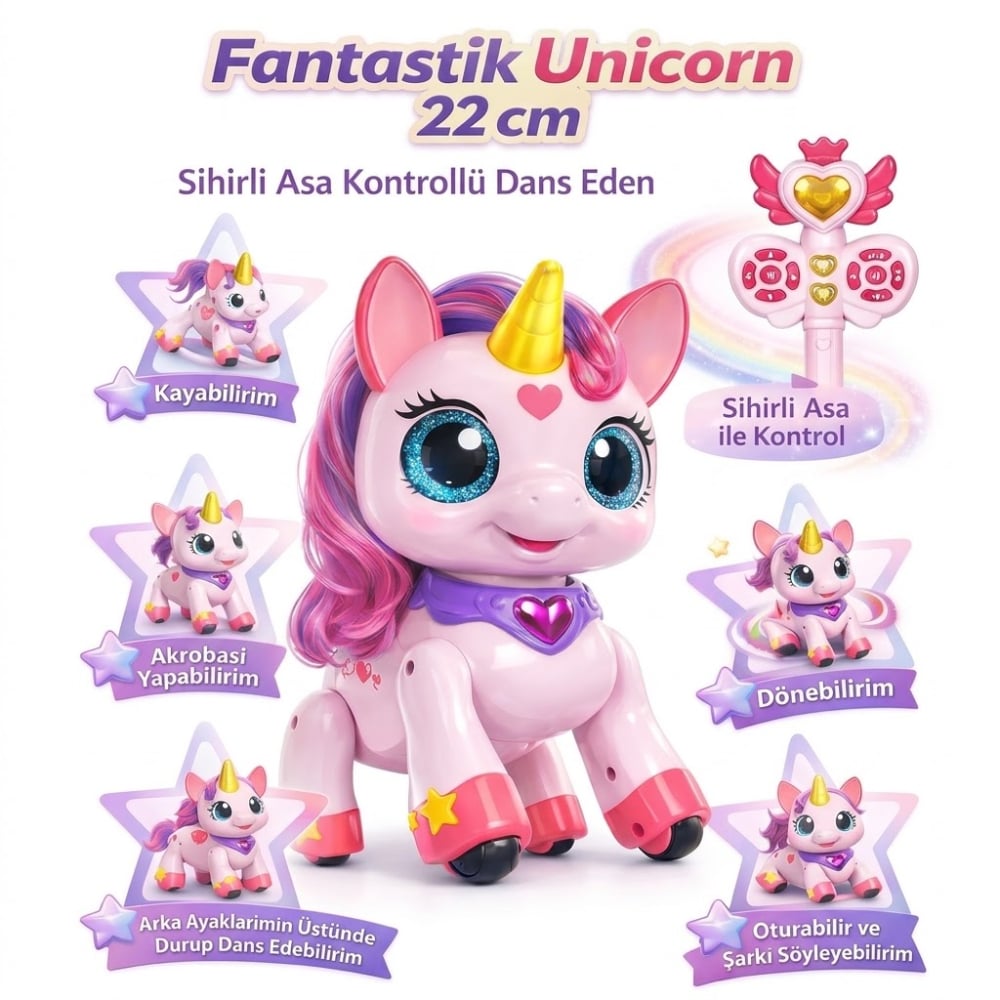 Kumandalı Ünicorn Robot