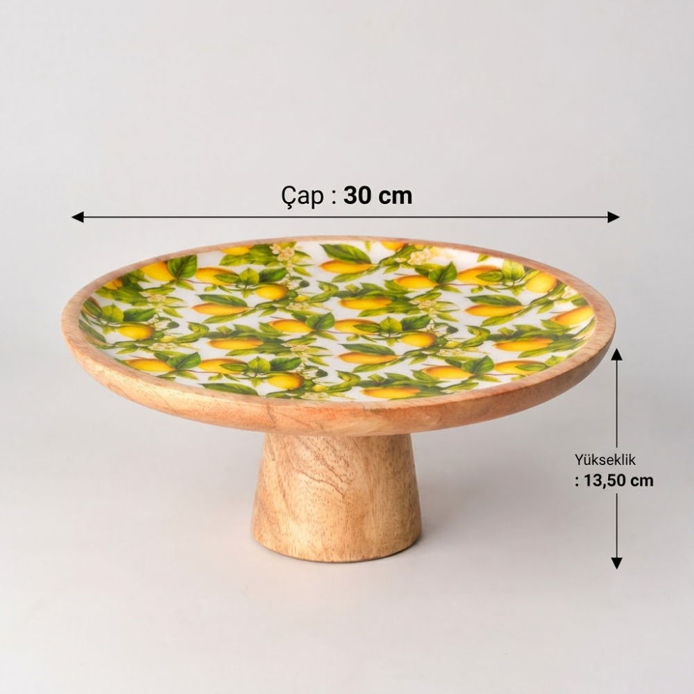 Mango Ayaklı Sunum Tabağı - 30x13,5