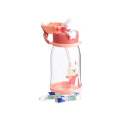 Pipetli Geyik Matara - 600 ML Pembe