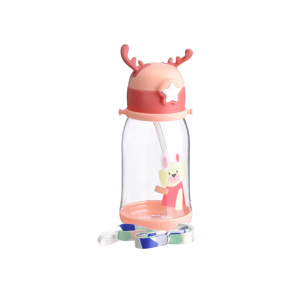 Pipetli Geyik Matara - 600 ML Pembe