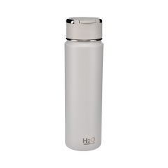 Pipetli Çelik Termos Matara - 650 ml Beyaz