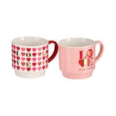 2'li Kalpli Porselen Kupa - 410 ml