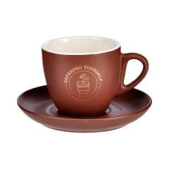 Tabaklı Porselen Kahve Fincanı - 200 ml
