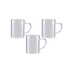 Borosilikat Cam Kupa Seti 3'lü Hamptons (200 ml)