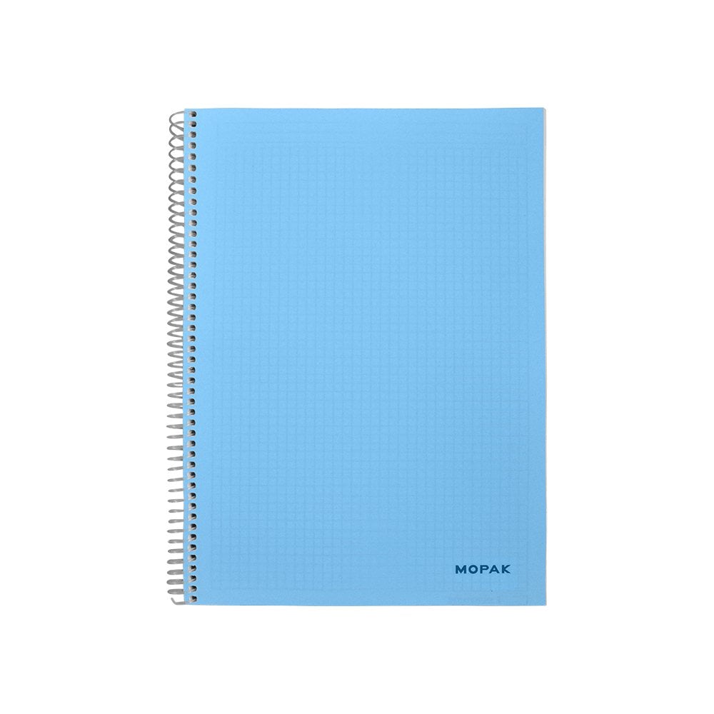 Spiralli 72 Yaprak PP Kapak A4 Kareli Defter Mavi