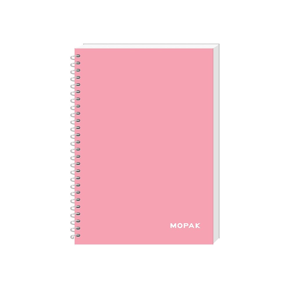 Spiralli 72 Yaprak PP Kapak A4 Kareli Defter Pembe