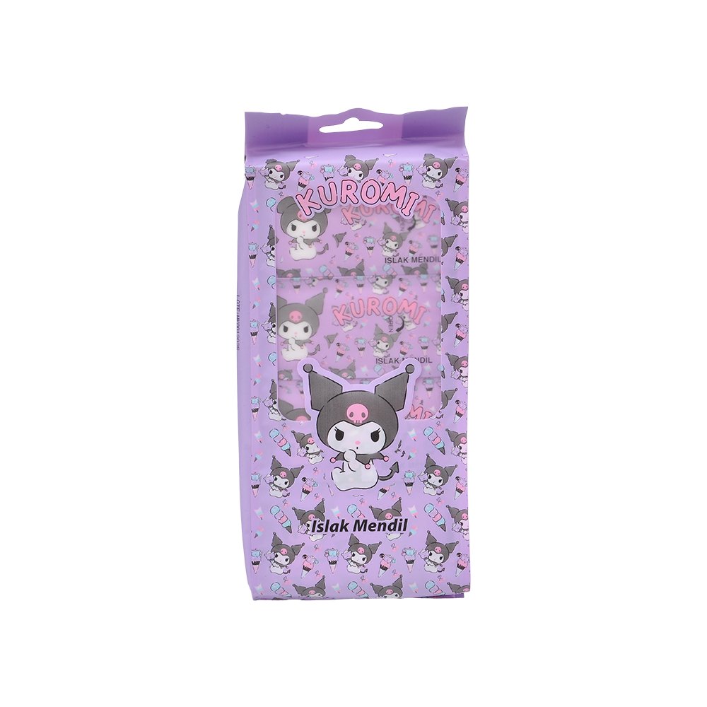 Kuromi 8'li Islak Mendil - 8 Yaprak Desen 2