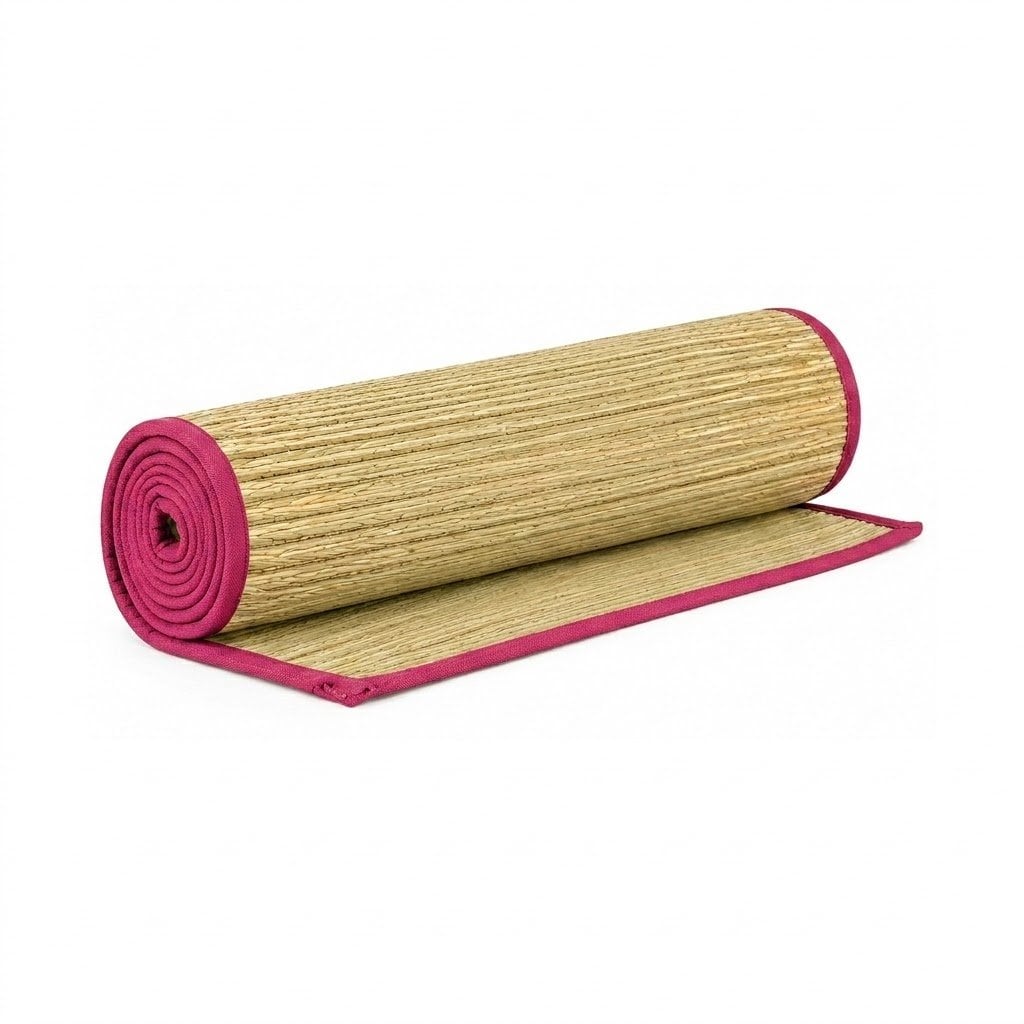 Hasır Plaj Matı - 60x180 cm Pembe