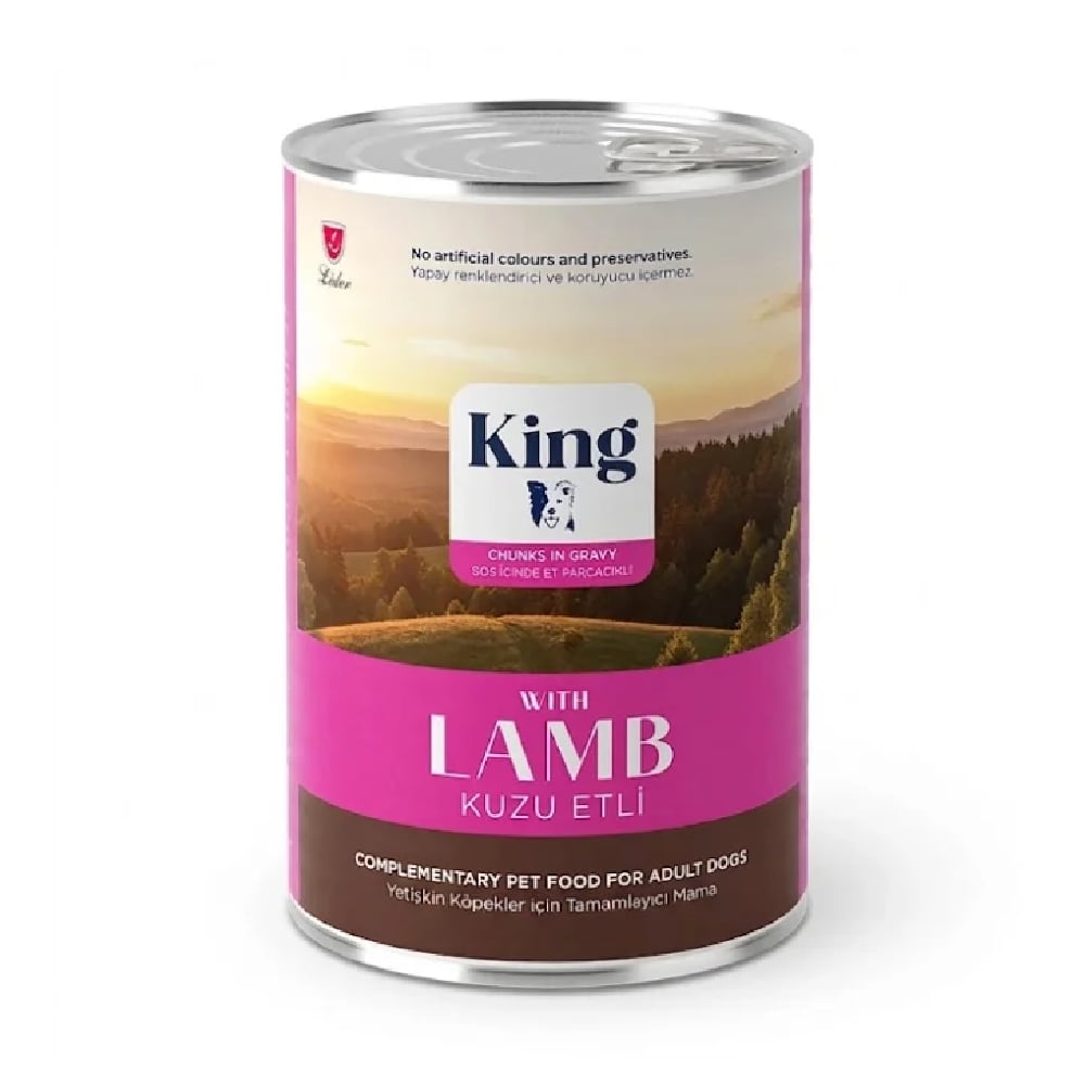 Yetişkin Kedi Kuzu Etli Konserve Mama - 400 gr - King