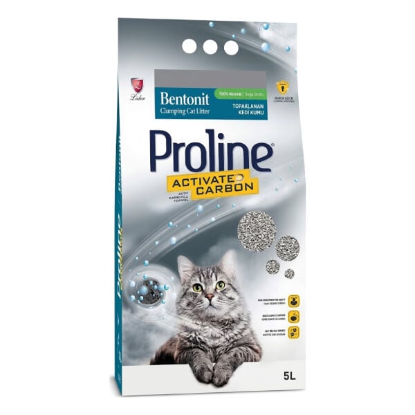 Aktif Karbonlu Bentonit Kedi Kumu - 5 lt - Proline