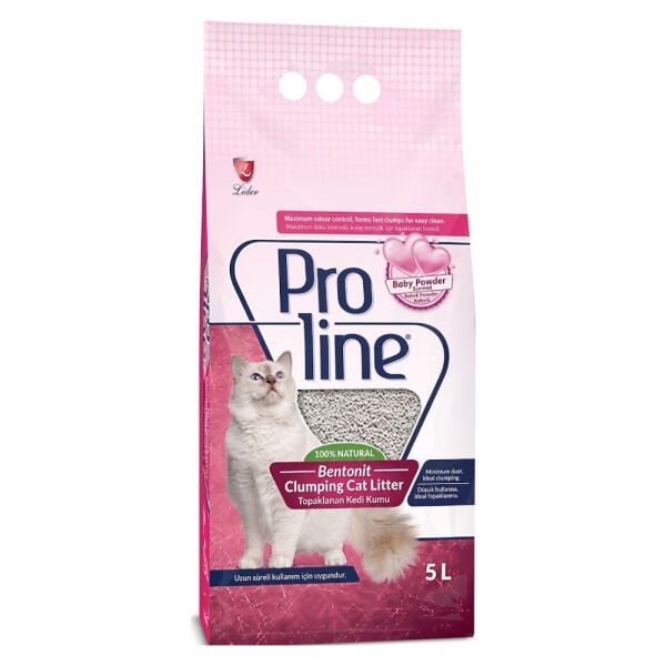 Bebek Pudralı Bentonit Kedi Kumu - 5 lt - Proline