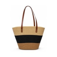 Kadın Hasır Çanta - 43x28x10 cm