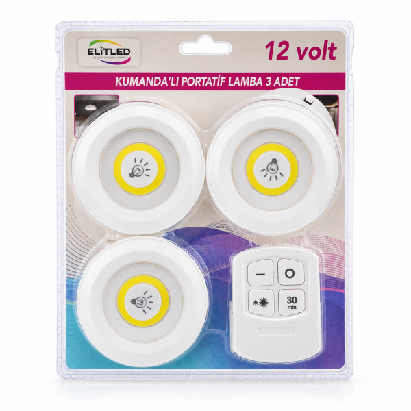 3'lü Kumandalı Spot Led