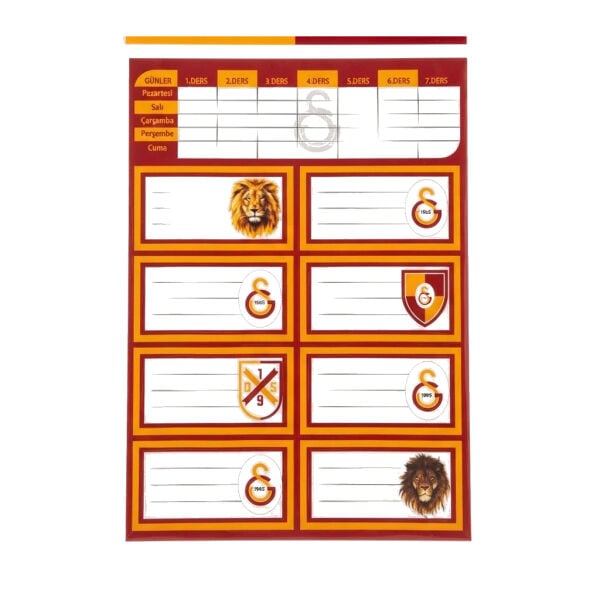 Galatasaray Lisanslı Defter Etiketi - 3 Yaprak