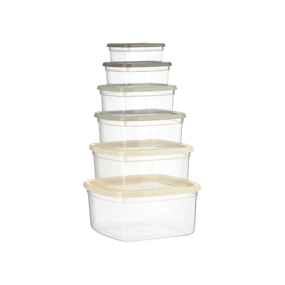 Easy Box 6'lı Kare Saklama Kabı - Tedi Online Alışveriş