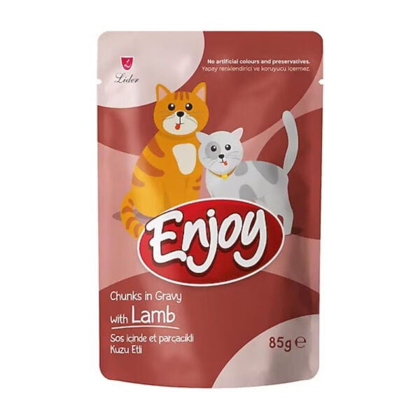Kuzu Etli Yetişkin Kedi Maması - 85 gr - Enjoy