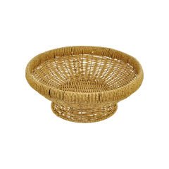 Ayaklı Meyve Sepeti  Hasır - 31 cm