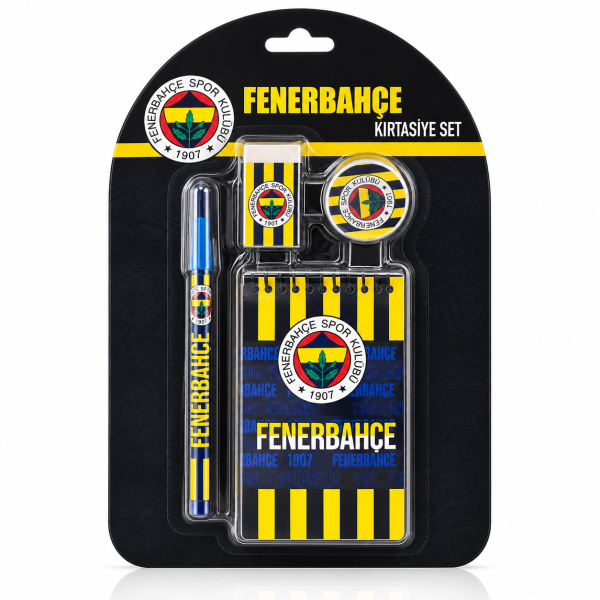 Fenerbahçe Lisanslı Not Defterli 4'lü Kırtasiye Seti