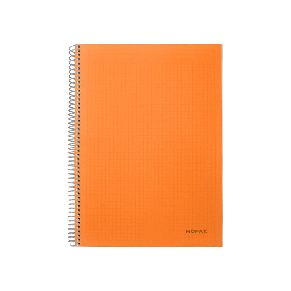 Spiralli 120 Yaprak PP Kapak A4 Kareli Defter Turuncu