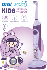Oral White Professional Series 8000 Çocuklara Özel Şarjlı Diş Fırçası Mor